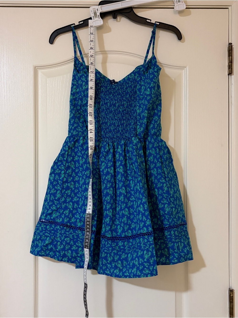 Blue Floral Spaghetti-Strap Women’s Dress - Picture 7 of 10